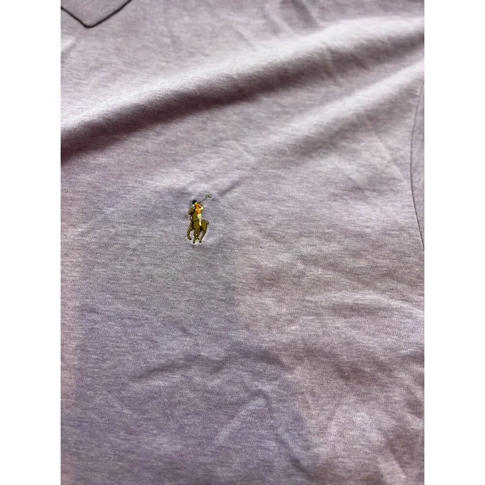 BIG & TALL Polo Ralph Lauren Mens Polo Shirt‎ Purple Short Sleeve Size 3XLT